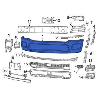 Ram OE - Front Bumper Face Bar