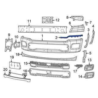 Ram OE - Front Left Upper Bumper Face Bar Bracket