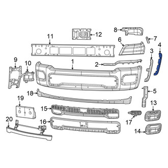 Ram OE - Rear Bumper Face Bar Bracket