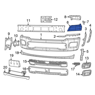 Ram OE - Front Left Bumper Corner Cover