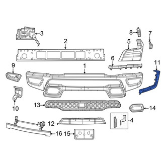 Ram OE - Rear Left Outer Bumper Trim