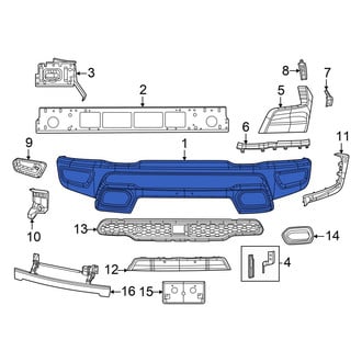 Ram OE - Front Bumper Face Bar