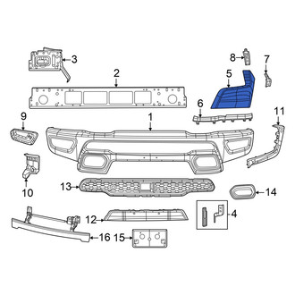 Ram OE - Front Left Bumper Corner Cover