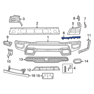 Ram OE - Front Left Upper Bumper Trim