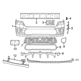Ram OE - Front Right Upper Bumper Face Bar Bracket