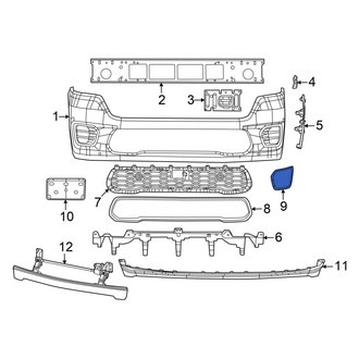 Ram OE - Front Right Fog Light Trim