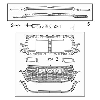 Ram OE - Grille & Components (Big Horn / Lone Star / Tradesman / Tradesman HFE / Warlock)