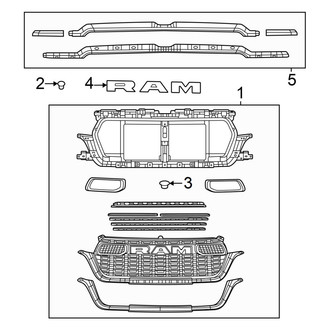 Ram OE - Grille & Components (Limited / Limited Longhorn)