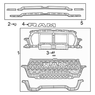 Ram OE - Grille & Components (Rebel)
