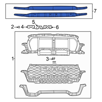 Ram OE - Front Upper Grille Molding