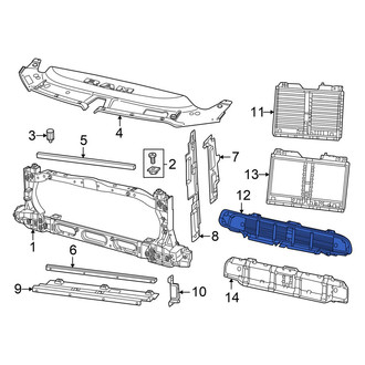 Ram OE - Front Radiator Shutter Assembly