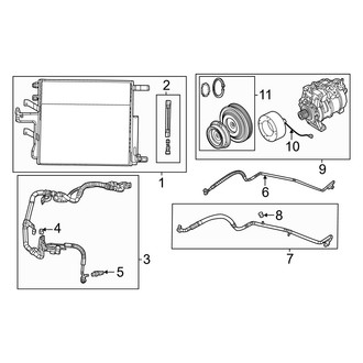 Ram OE - Air Conditioner & Heater - Condenser, Compressor & Lines (3.6L)