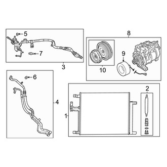 Ram OE - Air Conditioner & Heater - Condenser, Compressor & Lines (3.0L)