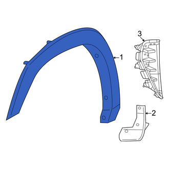 Ram OE - Front Left Wheel Arch Molding