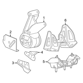Ram OE - Engine & Transmission Mounting (RWD 3.6L)