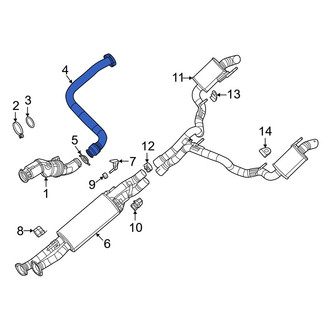 Ram OE - Left Exhaust Pipe