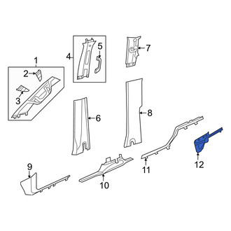 Ram OE - Rear Left Seat Frame Trim Panel