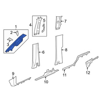 Ram OE - Left Body A-Pillar Trim Panel