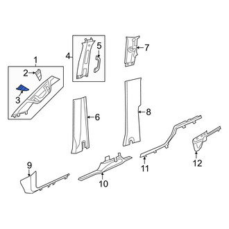 Ram OE - Left Lower Body A-Pillar Trim Panel Cap
