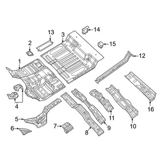 Ram OE - Cab - Floor (Big Horn / Laramie / Limited / Limited Longhorn / Lone Star / Rebel / RHO / Special Service / Tradesman / Tungsten / Warlock Crew Cab)