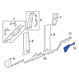 Ram OE - Rear Left Seat Frame Trim Panel