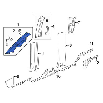 Ram OE - Right Body A-Pillar Trim Panel