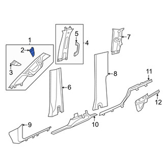 Ram OE - Right Lower Body A-Pillar Trim Panel Cap