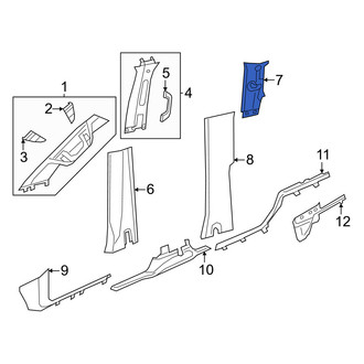 Ram OE - Left Upper Body C-Pillar Trim Panel