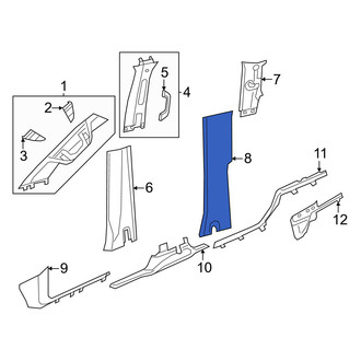 Ram OE - Left Lower Body C-Pillar Trim Panel