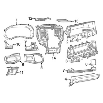 Ram OE - Instrument Panel Components (Upper Components)