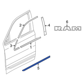 Ram OE - Front Left Door Molding