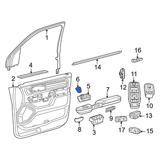 Ram OE - Front Right Interior Door Handle Screw Cap