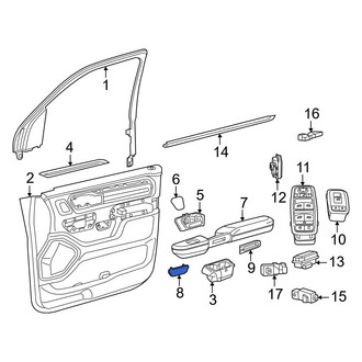 Ram OE - Front Left Door Panel Insert