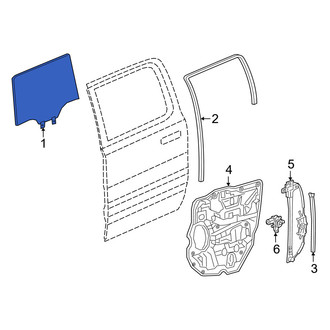 Ram OE - Rear Left Door Glass