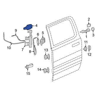 Ram OE - Rear Left Exterior Door Handle Base