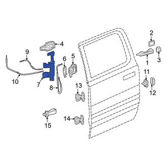 Ram OE - Rear Left Door Latch Bracket