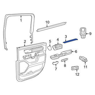 Ram OE - Front Left Door Trim Molding