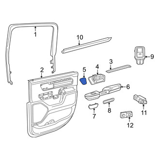 Ram OE - Front Left Interior Door Handle Screw Cap