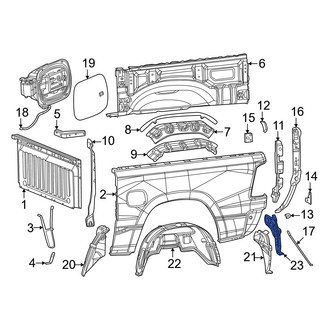 Ram OE - Rear Right Quarter Panel Splash Shield Bracket