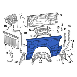 Ram OE - Rear Left Outer Truck Bed Panel