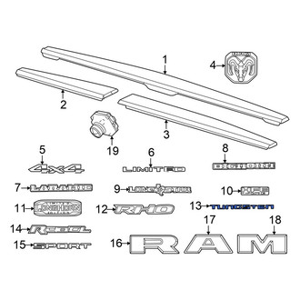 Ram OE - Rear Tailgate Emblem
