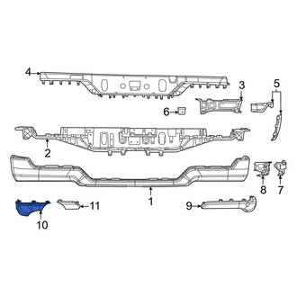 Ram OE - Rear Right Outer Bumper Trim