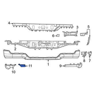 Ram OE - Rear Left Inner Bumper Trim