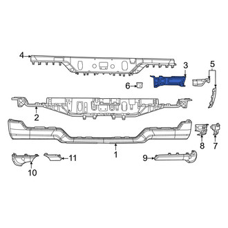 Ram OE - Rear Bumper Step Pad Bracket