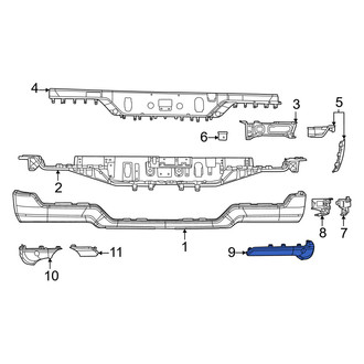 Ram OE - Rear Left Outer Bumper Trim