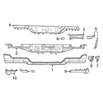 Ram OE - Rear Bumper - Bumper & Components
