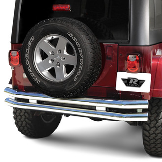 Rampage® - Double Full Width Polished Front or Rear Tubular Bumper