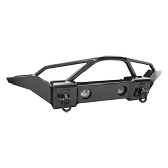 Rampage® - Recovery Full Width Textured Black Front Winch HD Bumper with Pre-Runner Guard