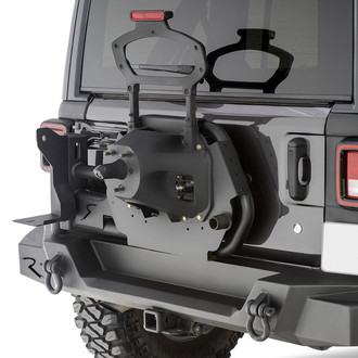 Rampage® - TrailGuard™ Black Swing Away Tire Carrier