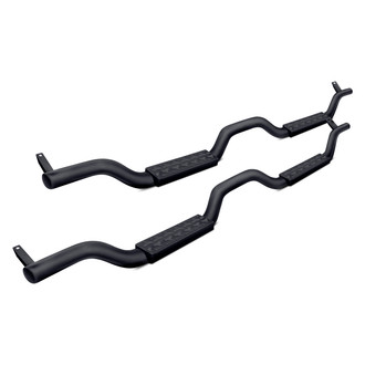 Rampage® - 2" Slimline Black Round Side Steps